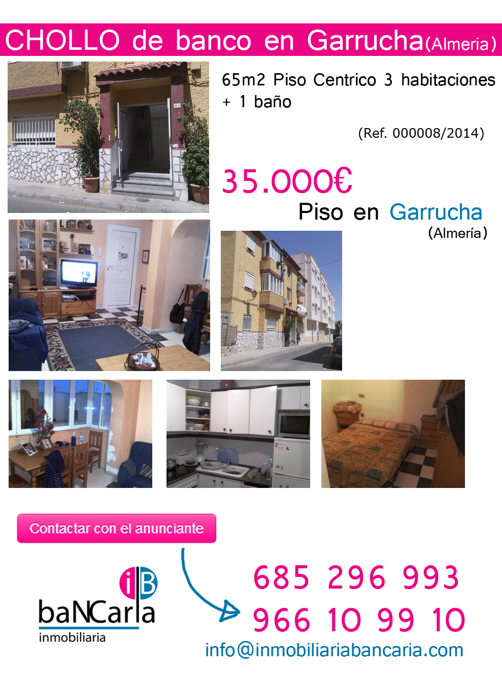 Piso en venta de banco en Garrucha-Almería Inmobiliaria