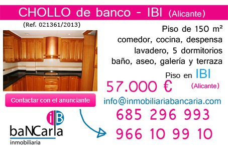 Piso de Banco a la Venta en Ibi (Alicante) de Inmobiliaria Bancaria