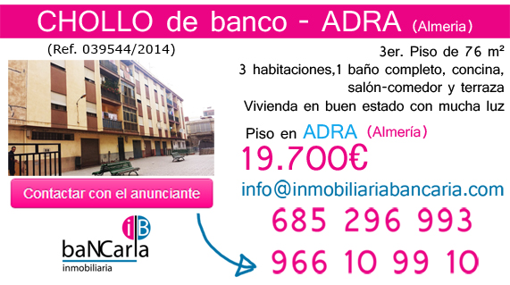 Piso de banco a la venta en Adra (Almería) inmobiliaria bancaria
