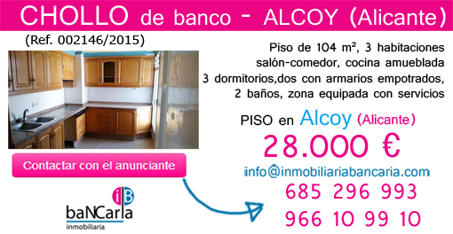 Piso de banco a la venta en Alcoy (Alicante) inmobiliaria bancaria p facebook