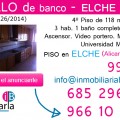 Piso de banco a la venta en Elche (Alicante) inmobiliaria bancaria p