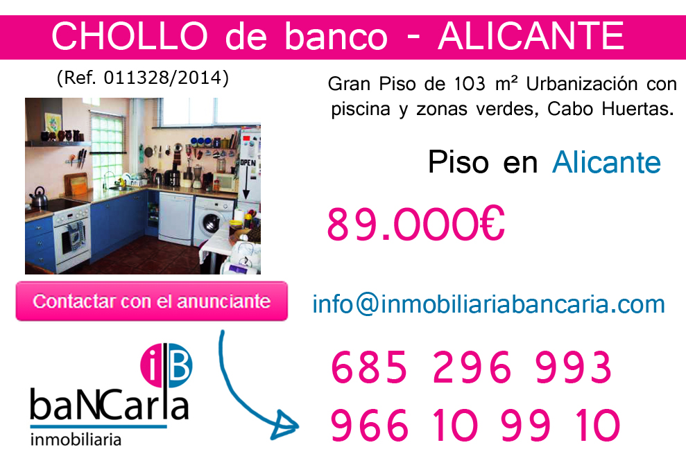 Piso en venta de banco en Alicante Inmobiliaria