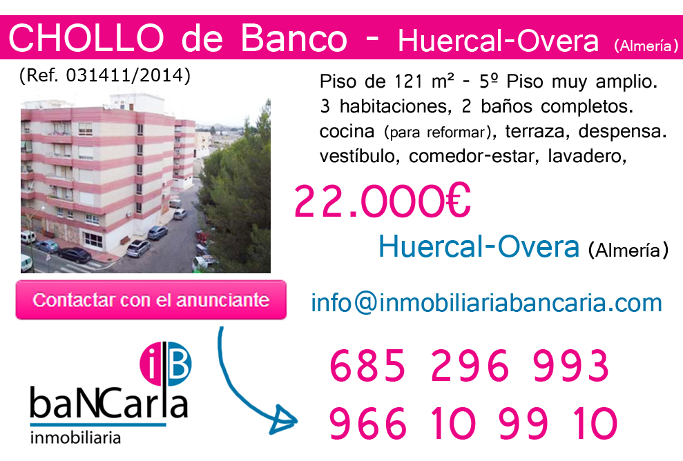 Piso en venta de banco en Huercal-Overa-Almería p