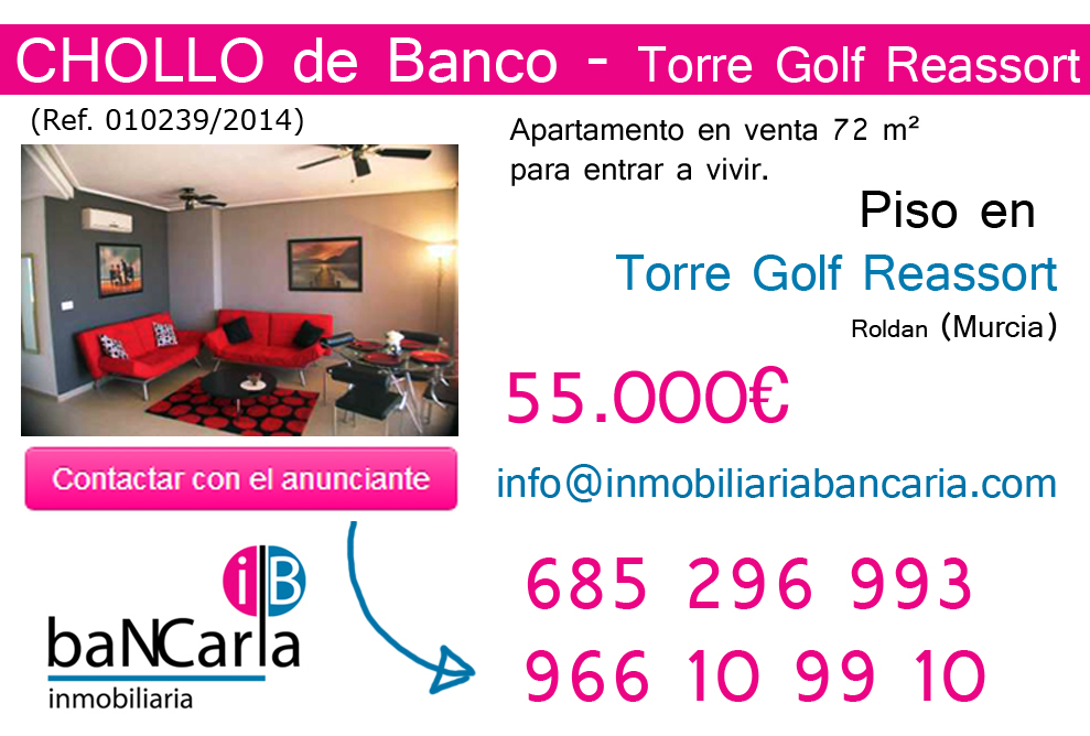 Piso en Venta de banco en Torre Golf Reassort Roldan (Murcia)