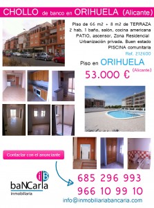 Piso en venta pisos de Bancos a la venta Orihuela (Alicante) Inmobiliaria Bancaria g