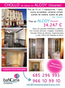 Piso en venta pisos de Bancos a la venta en Alcoy Alcoi (Alicante) Inmobiliaria Bancaria g